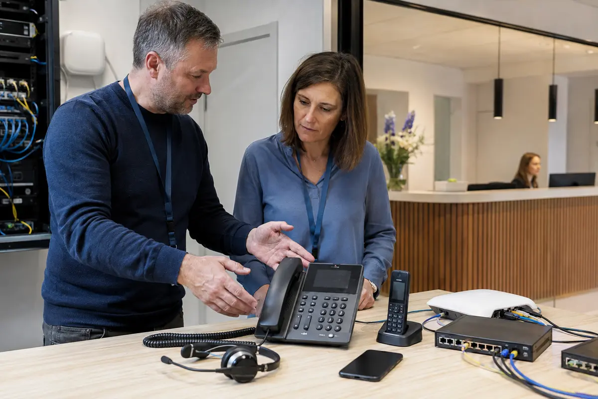 Test d’un téléphone IP, d’un combiné DECT et d’un réseau avant migration cloud