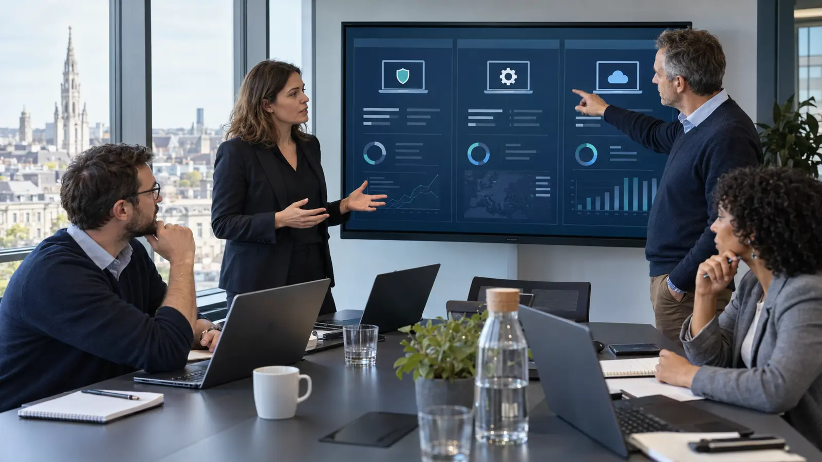 Équipe belge comparant trois modèles Microsoft Defender pour ses terminaux